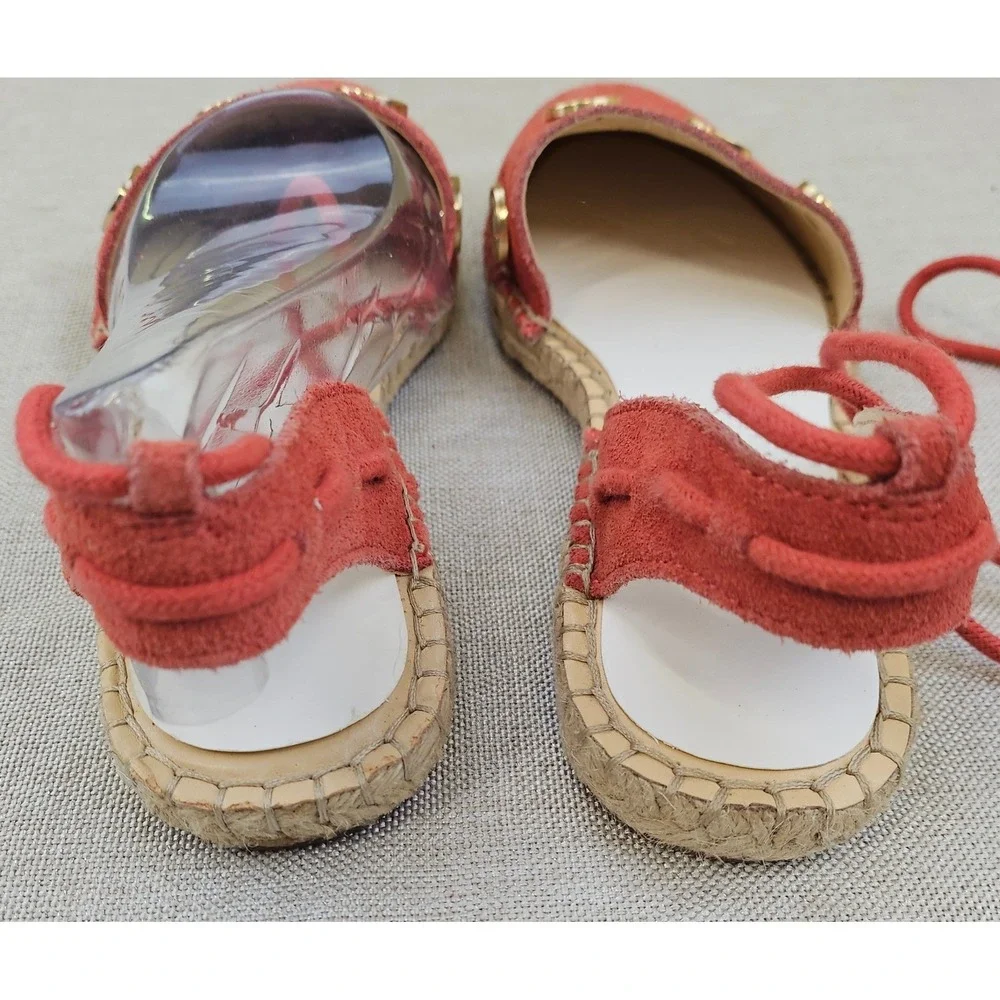 C Wonder Michaela Red Suede Espadrille‎ Sandal Ankle Tie MICHAELA DIAQ Womens 6M